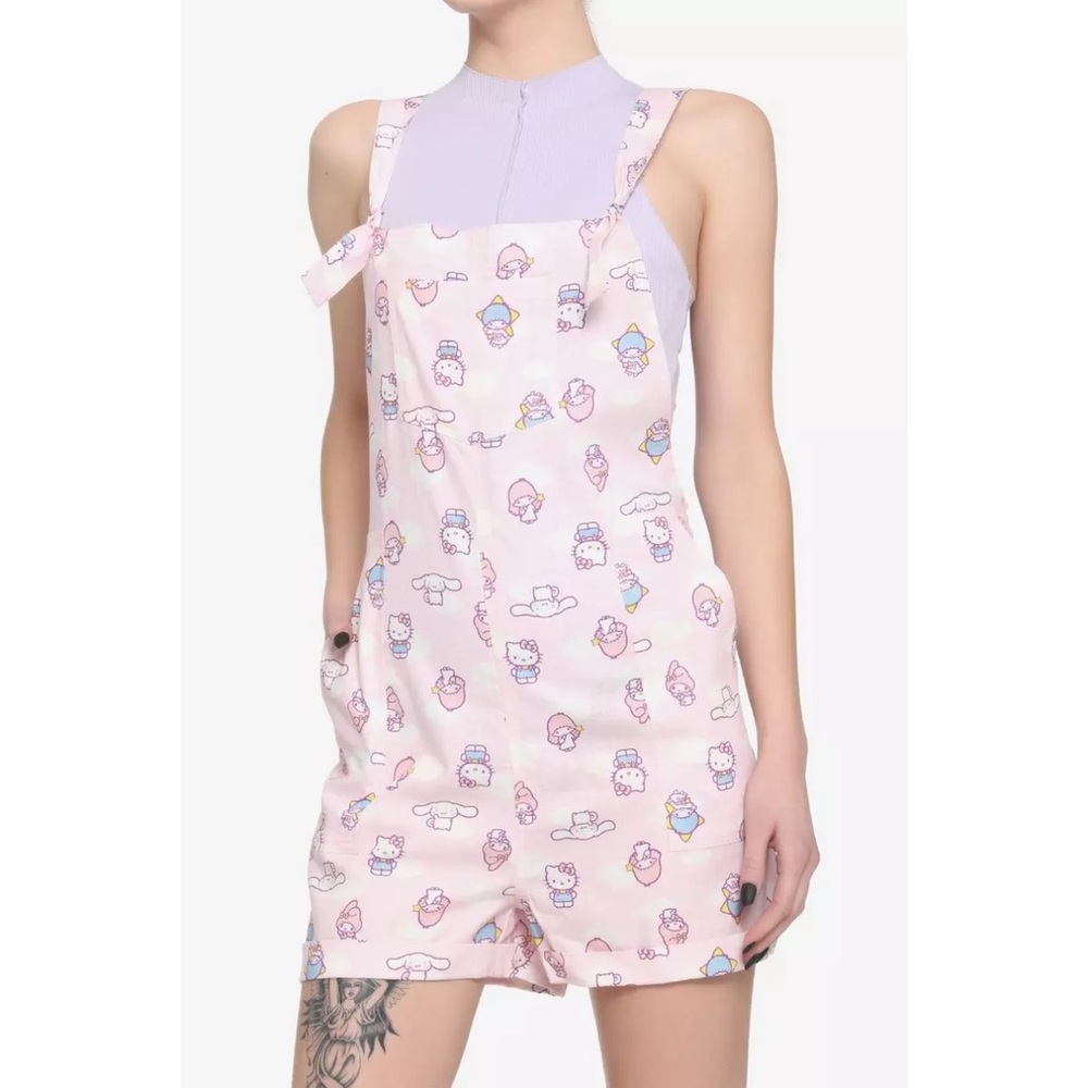 Hello Kitty And Friends Cloud Soft Shortalls Overalls Sanrio Cute Kawaii